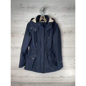 Abercrombie Jacket Womens Medium Navy All-Season Weather Warrior Parka Hooded